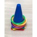 3 in 1 Party Game Set Ring Toss Bean Bag Plastic Cone 20 PC Set 